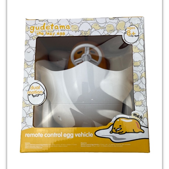 Sanrio Gudetama The Lazy Egg R/C Remote Controll Egg Vehicle7” - Picture 3 of 6